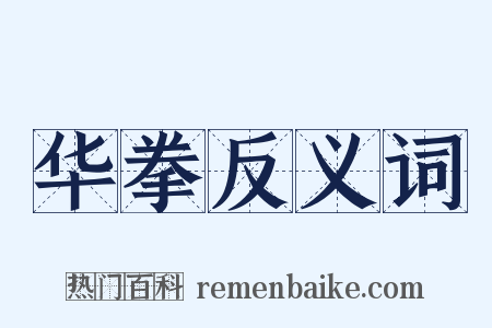 华拳反义词是什么意思的图片